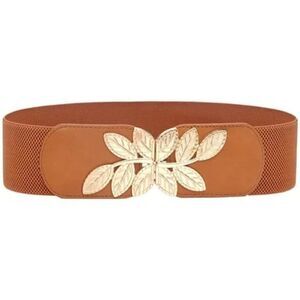 NEW WOMEN'S Stretchy Belt OrangeBrown Gold